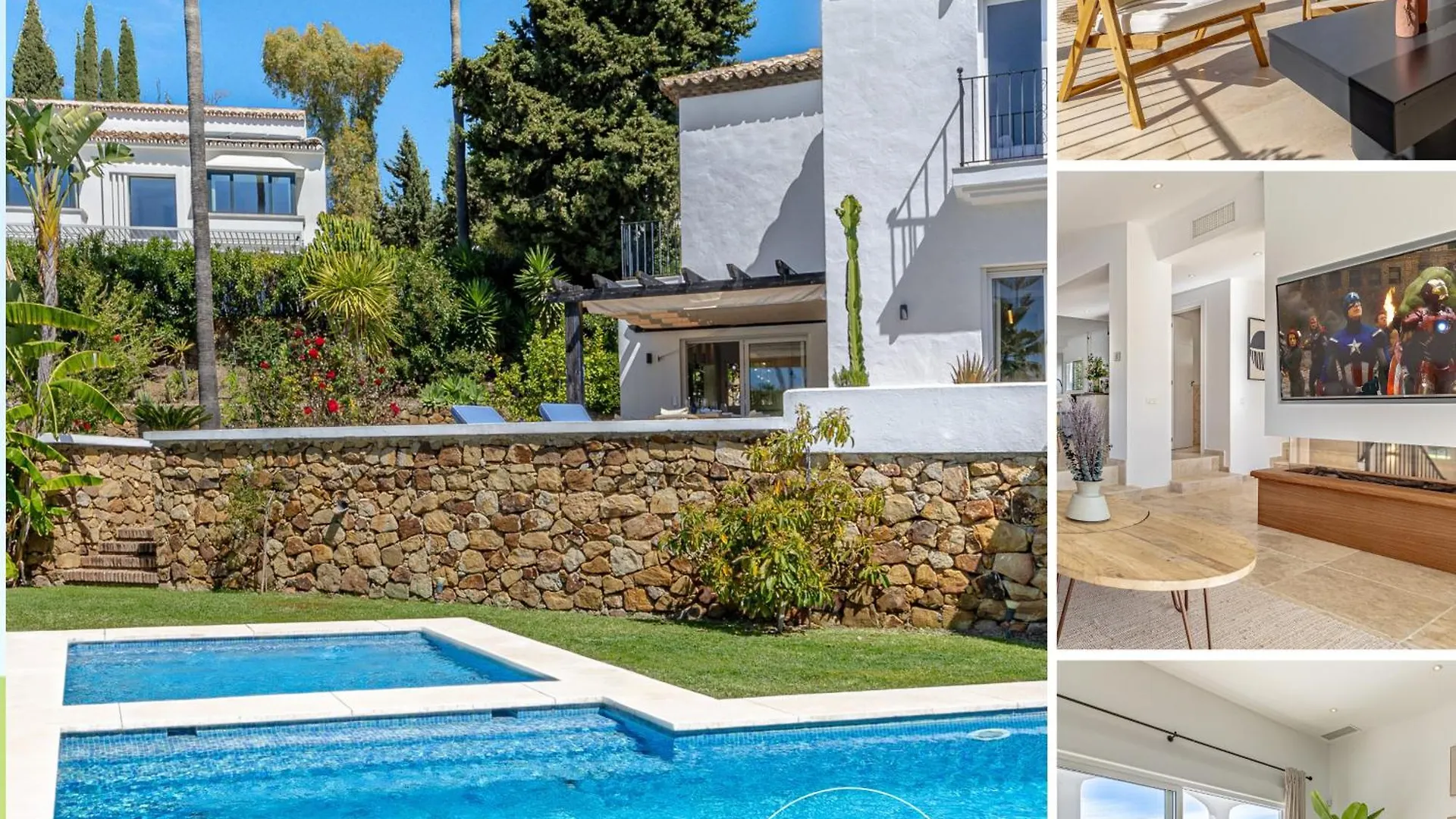 Vacation Marbella I Villa Birkin, Heated Pool, Andalusian Style, Gym, Cine, Golf Valley, 6 Min Puerto Banus
